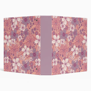Pastel Pink & Purple Floral Binder