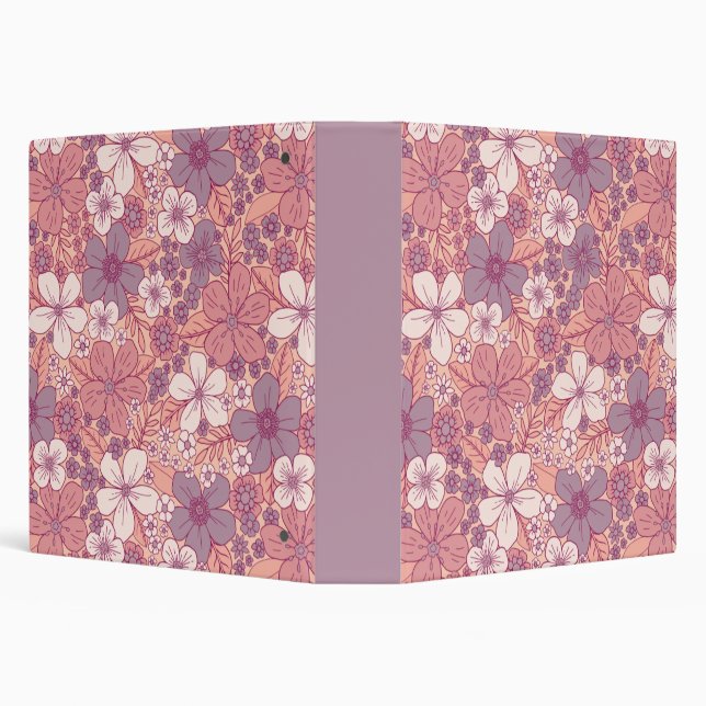 Pastel Pink & Purple Floral Binder (Background)