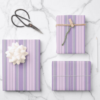 Pastel Pink, Purple & Green Chevron Stripes Wrapping Paper Sheet