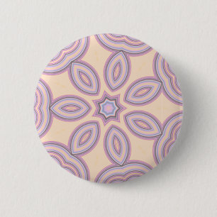 Pastel Pink & Purple Kaleidoscope Pattern 2 Inch Round Button