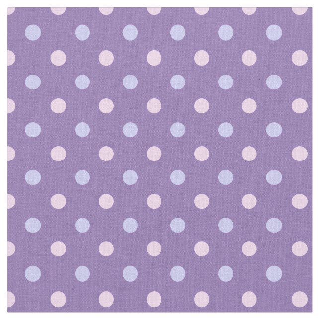 Pastel Pink/Purple Polka Dot Fabric - Custom BG (Close Up)