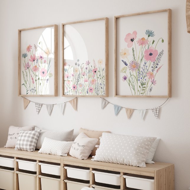 Pastel Pink Purple Wildflowers Nursery (Creator Uploaded)