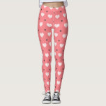 pastel pink red hearts, black polka dots pattern leggings<br><div class="desc">Elegant, modern and stylish design representing pastel pink hearts and black polka dots pattern on a pastel red background. This beautiful, feminine and contemporary print, with its simple yet stunning effect, is the perfect gift. You may customize the product by simply adding your own text. Impress with unique and elegant...</div>