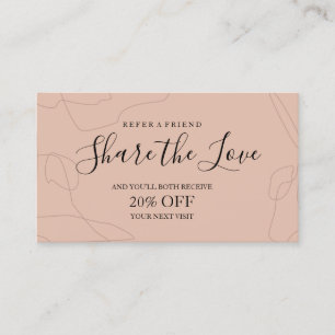 Pastel Pink Referral Card Design