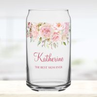 Pastel Pink Rose Flower Floral The Best Mom Ever