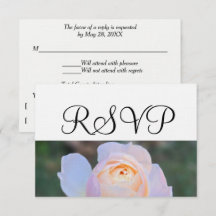 Pastel Pink Rose RSVP