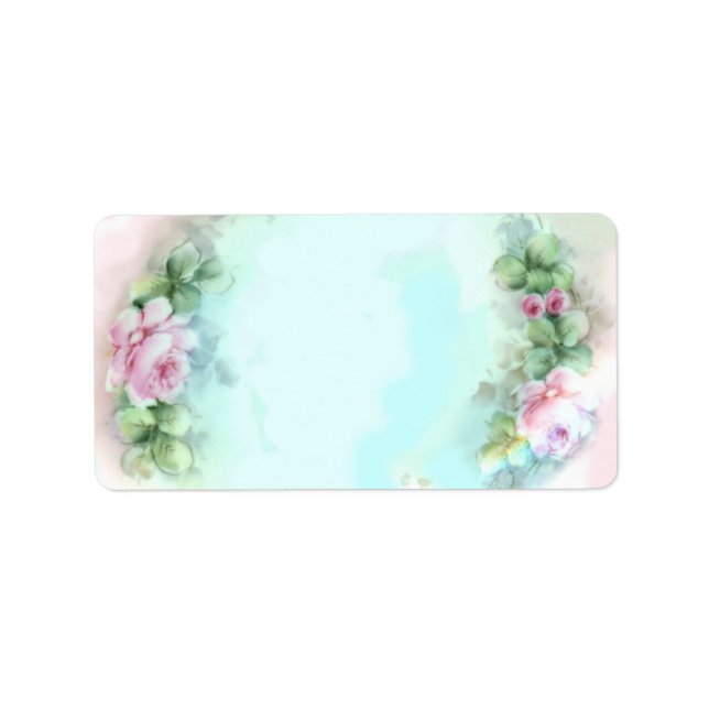 Pastel Pink Roses Labels (Front)