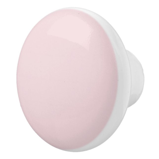 Pastel pink round ceramic pull knobs (Right)
