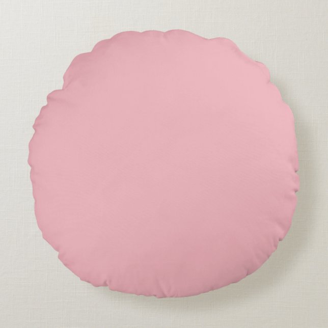 Pastel Pink Round Pillow (Front)