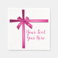 Pastel Pink Satin Ribbon Bow Birthday Party