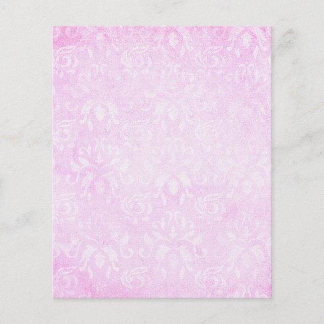 Pastel Pink Shabby Scrapbook Paper (Front)