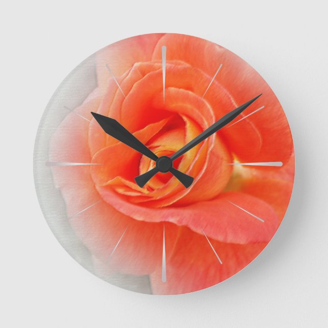 pastel pink shades round clock (Front)
