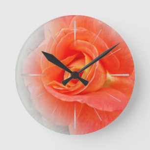pastel pink shades round clock