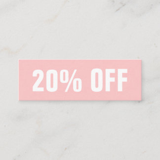Pastel pink simple modern trendy discount card