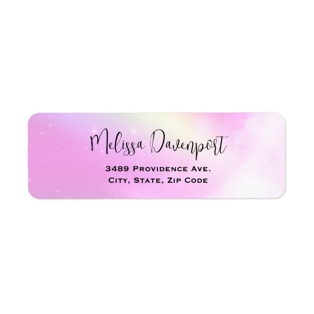 Pastel Pink Sky avec Yellow Rainbow Adresse (Devant)