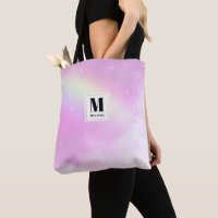 Pastel Pink Sky with Yellow Rainbow Monogram