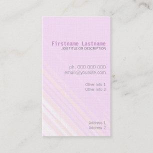 Pastel Pink Stripes Business Card