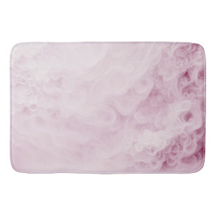Pastel Pink Swirl Abstract Bath Mat