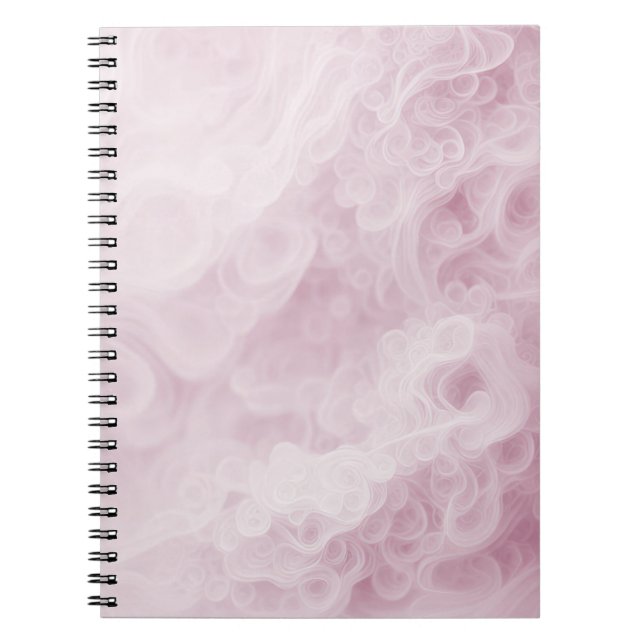 Pastel Pink Swirl Abstract Notebook (Front)