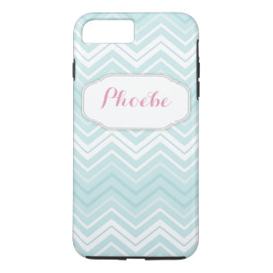 Pastel Pink & Teal Chevron Zigzag Personalized Case-Mate iPhone Case