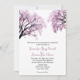 Pastel Pink Trees - Wedding Invitations