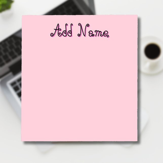 Pastel Pink Unique Personalized Teacher Gifts Notepad (Creator Uploaded)
