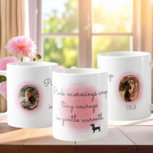Pastel Pink Watercolor Dachshund - Custom Photo