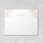 Pastel Pink Watercolor Floral From the Desk of Notepad<br><div class="desc">Custom-designed notepad featuring elegant pink watercolor peony with personalized name.</div>