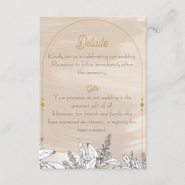 Pastel Pink Wedding Enclosure Card (Front)