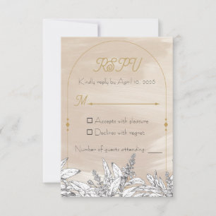 Pastel Pink Wedding RSPV Card
