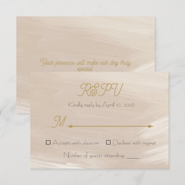 Pastel Pink Wedding RSPV Card (style 2) (Front/Back)