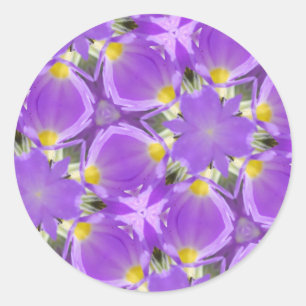pastel pink-white patterns classic round sticker