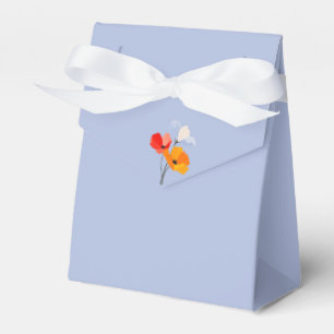 Pastel Pink with Bold Summer Poppies Favor Box