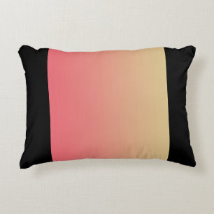 Pastel Pink Yellow Gradient Accent Pillow