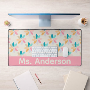 Pastel Pinwheel Personalized Desk Mat