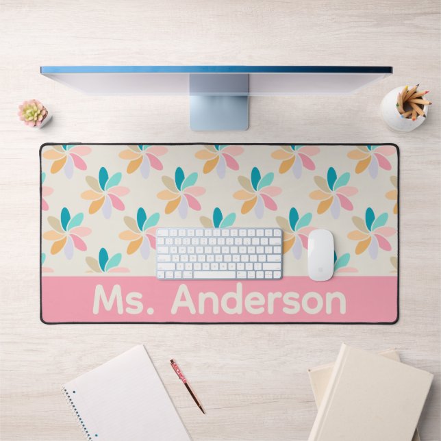 Pastel Pinwheel Personalized Desk Mat (Office 1)