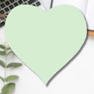Pastel Pistachio Solid Colour Classic Elegant Heart Sticker