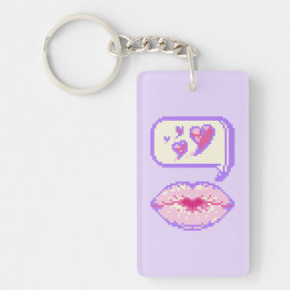 Pastel Pixel Lèvres Kissy - Porte - clé acrylique 