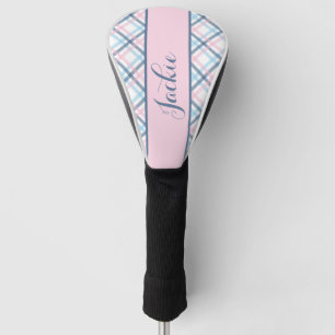 Pastel Plaid Golf Head Cover