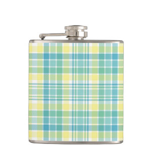Pastel Plaid Hip Flask