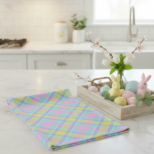 Pastel plaid  kitchen towel