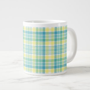 Pastel Plaid Large Coffee Mug