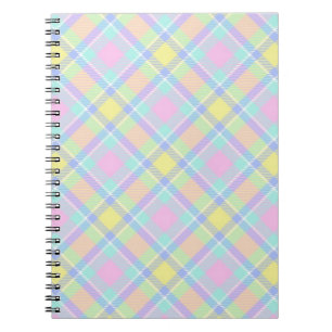 Pastel plaid notebook