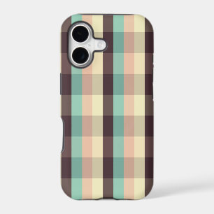Pastel plaid pattern in  horizontal stripes
