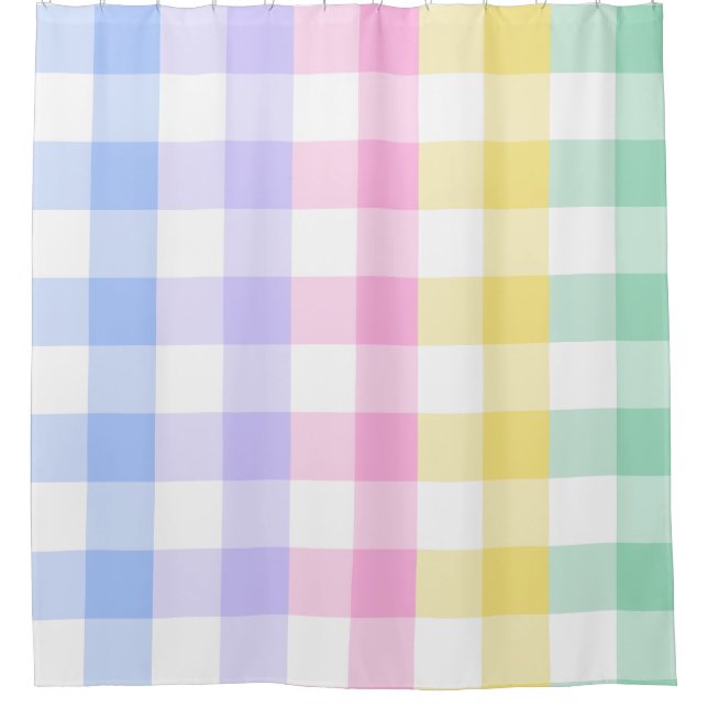 pastel plaid rainbow retro gingham (Front)