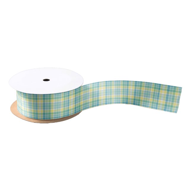 Pastel Plaid Satin Ribbon (Spool)