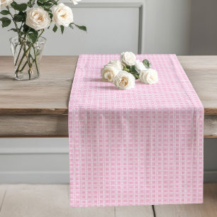 Pastel Plaid Table Runner Romantic Table Settings