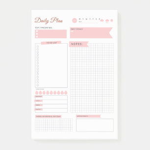 Pastel Plan Quotidien Post-It - Planifiez votre jo