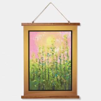 Pastel Plants Hanging Tapestry