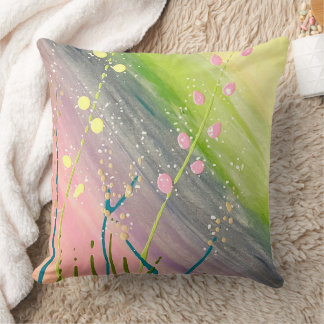 Pastel Plants Throw Pillow